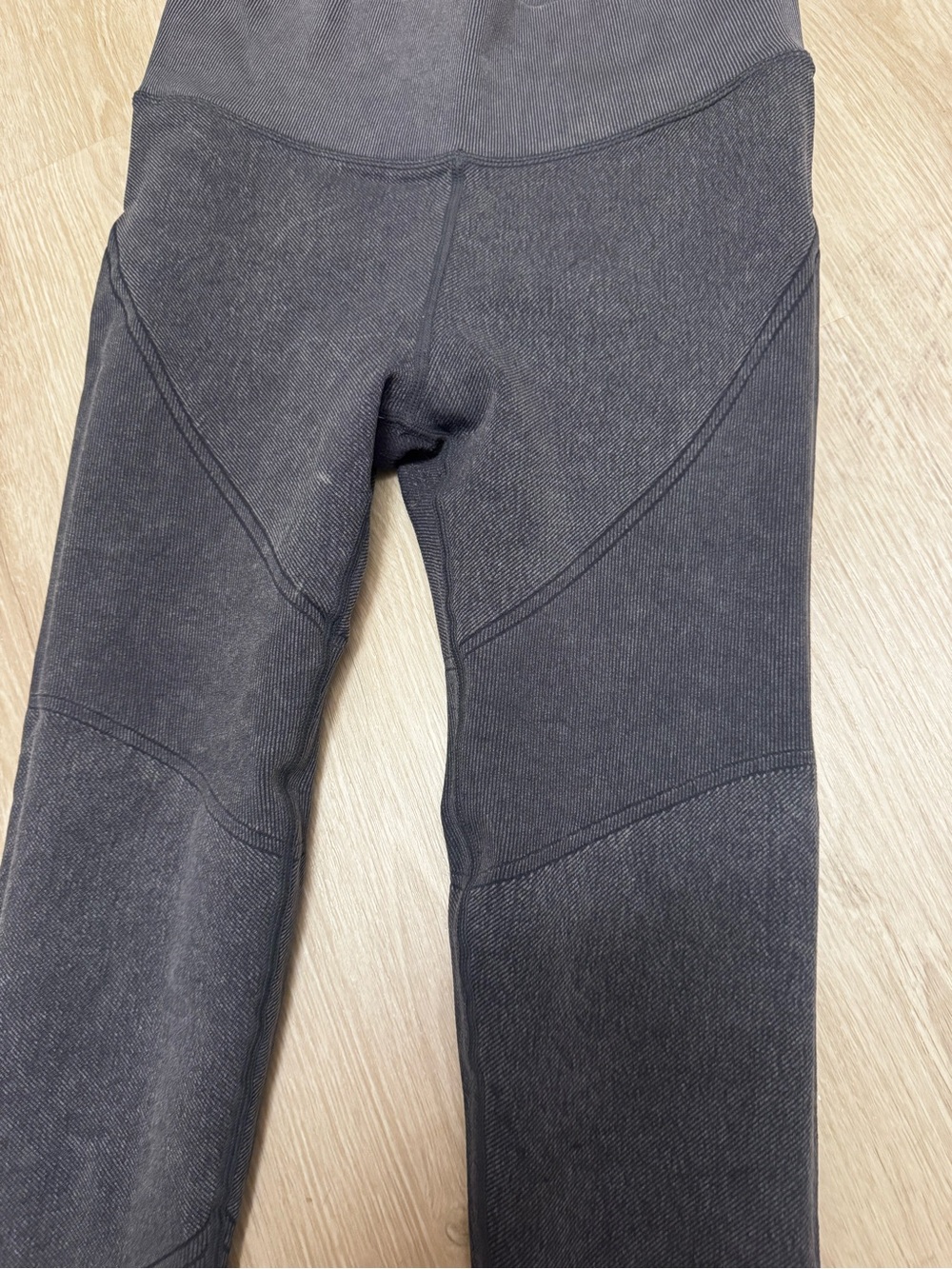 aerie Black Ribbed High-Waist Leggings